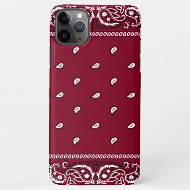 iPhone Bandana Burgundy Phone Case iPhone Hülle (Rückseite)