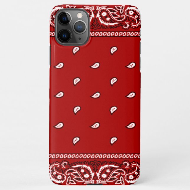 iPhone Bandana Red Phone Case Hülle (Rückseite)