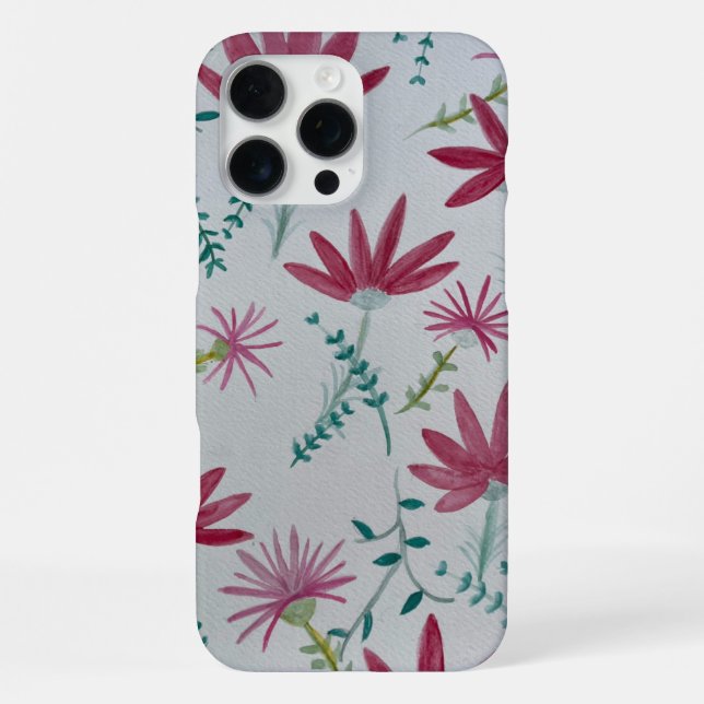 iPhone Blumen botanisches Case Hülle (Rückseite)