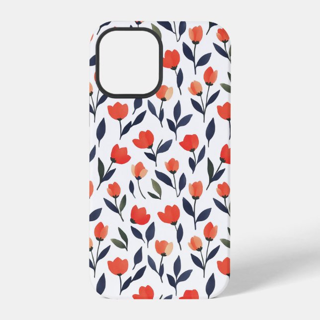 iPhone Blumenmuster Handyhülle Hülle (Rückseite)