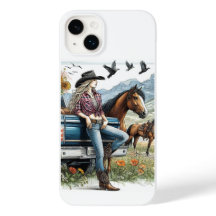 IPhone Case Anpassbare Cowgirl Art