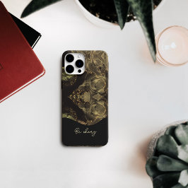 iPhone Case aus abstraktem, schwarzem Marmor