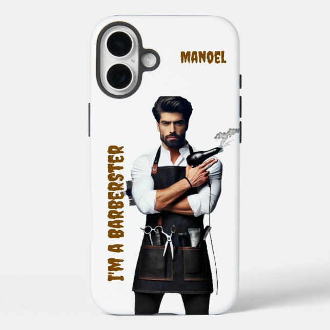 iPhone Case Barber Thema (Rückseite)