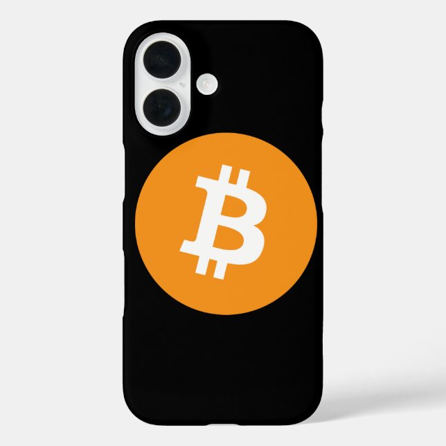 iPhone Case Bitcoin Black Orange Kryptowährung (Rückseite)