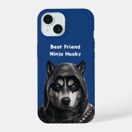 IPhone Case Blue Personalisiert Ninja Husky iPhone 15 Hülle