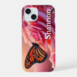 iPhone Case - Butterfly-Rose iPhone 15 Hülle
