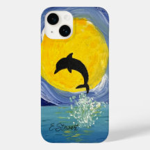 iPhone Case - Dolphin Moon Ocean