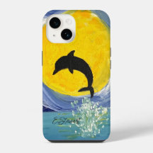 iPhone Case - Dolphin Moon Ocean