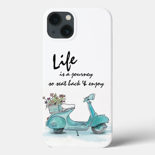 iPhone Case - Französisch Scooter Life ist eine Re (Rückseite)