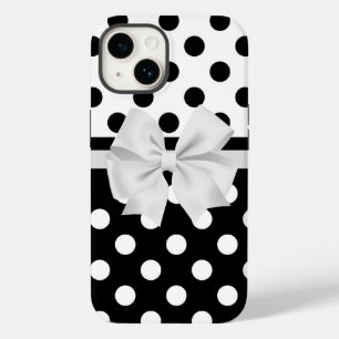 iPhone Case für Black and White Polka Dots