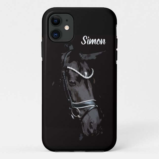 iPhone Case für das Black Horse Racing (Rückseite)