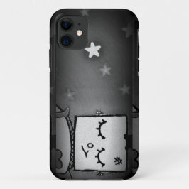 iPhone Case für den Niedlichen Robot in Schwarz un