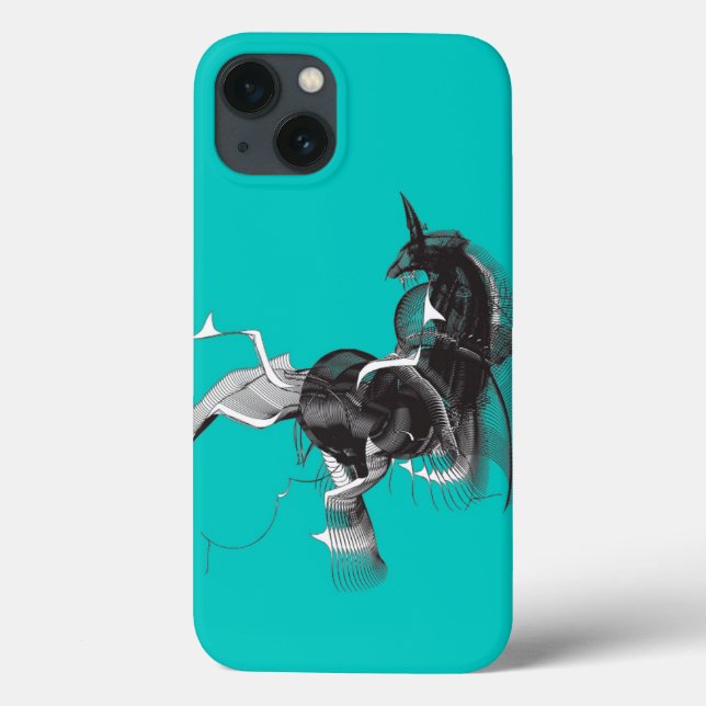 iPhone Case für Digital Unicorn-Fall (Rückseite)