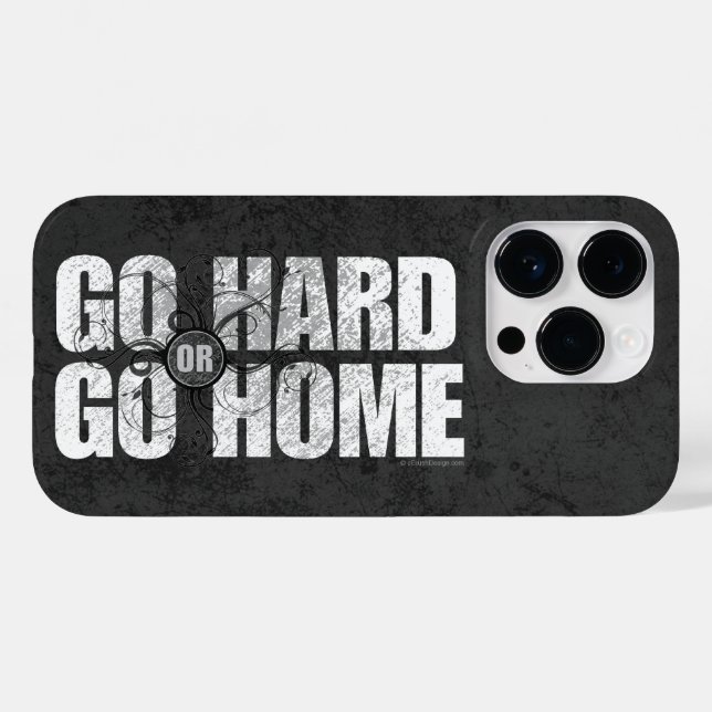 iPhone Case für "Hard oder Go"-Zuhause (Rückseite (Horizontal))