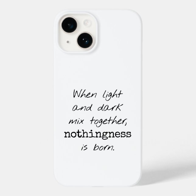iPhone Case für Licht und Dunkel (Rückseite)
