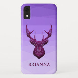 iPhone Case für lila Polygonal Deer Case-Mate