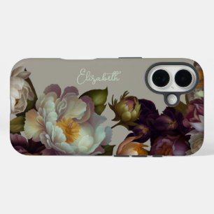 iPhone Case für personalisiertes Cream Botanical F