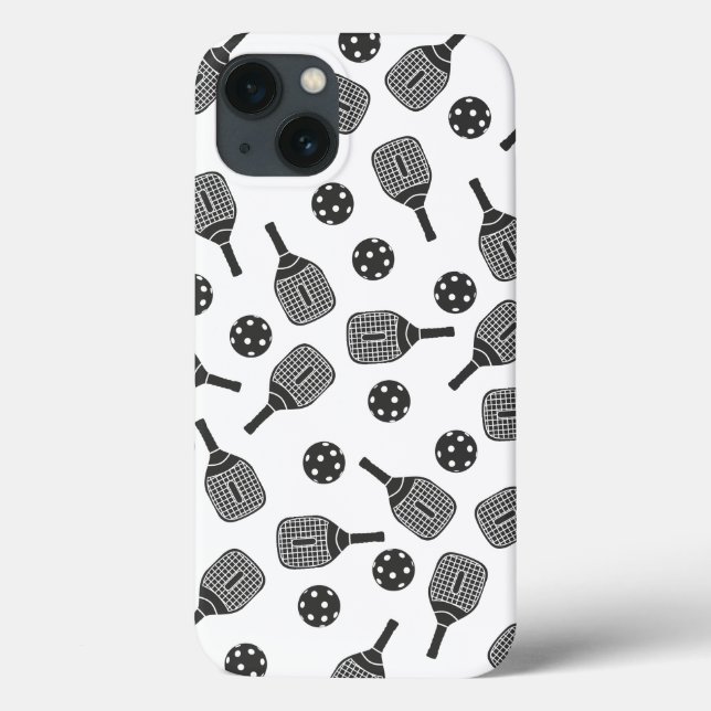 iPhone Case für Pickleball Balls und Paddles (Rückseite)