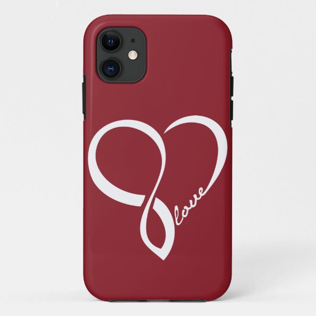 iPhone Case für Red & White Liebe (Rückseite)