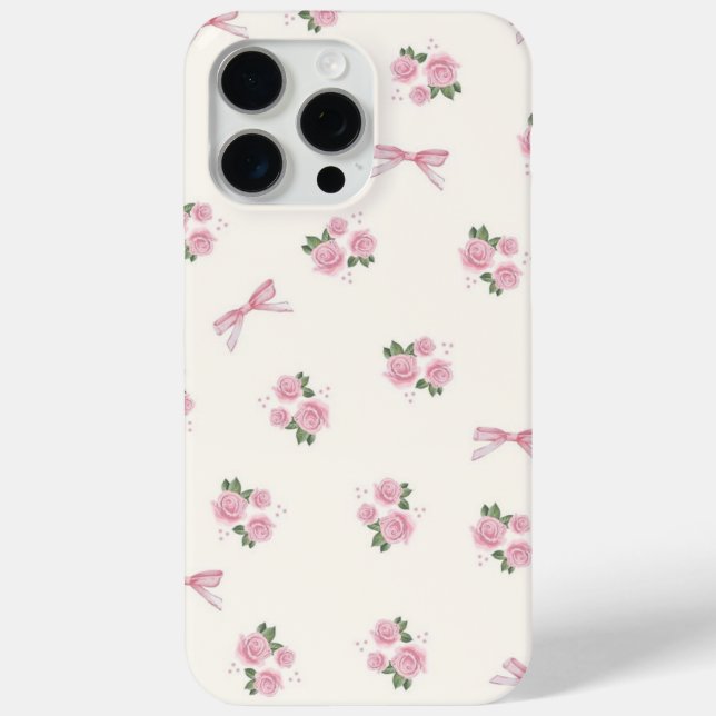 iPhone Case für Rose und Bows (Rückseite)