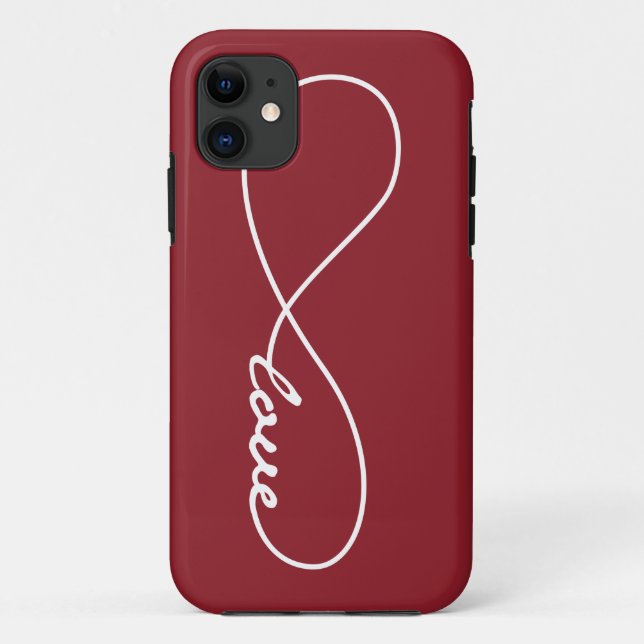 iPhone Case für Rot und Weiß-Liebe (Rückseite)