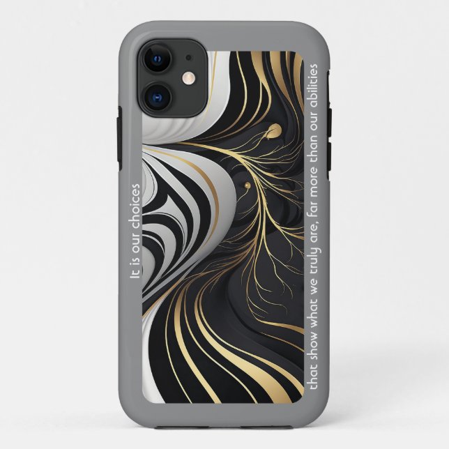 iPhone Case für schwarz und gold (Rückseite)