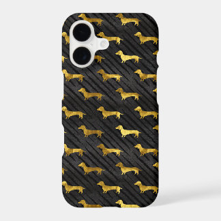iPhone Case für Schwarz und Gold Dackel