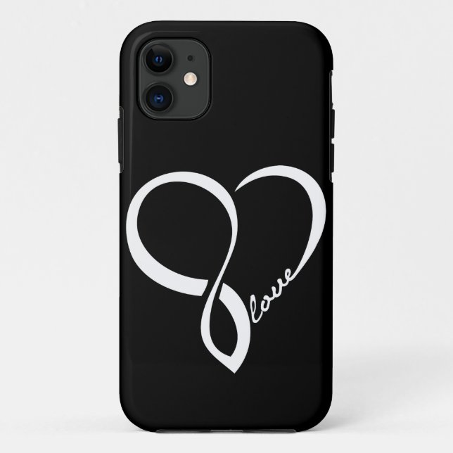 iPhone Case für Schwarz und Weiß-Liebe (Rückseite)