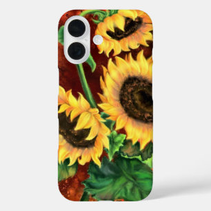 iPhone Case für Wasserfarben-Sonnenblumen