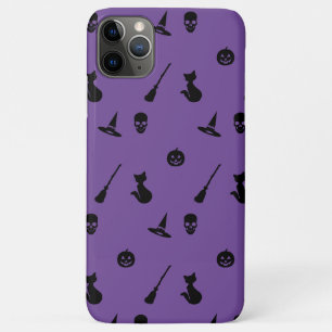 iPhone Case Halloween Muster Blk auf Lila