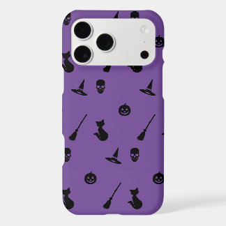 iPhone Case Halloween Muster Blk auf Lila