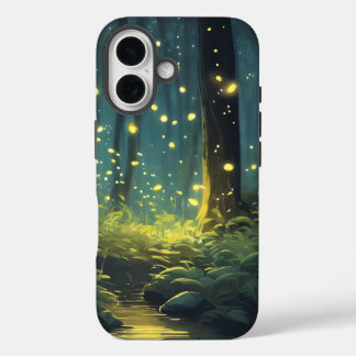 iPhone Case - Heller, gemütlicher Wald mit Feuer