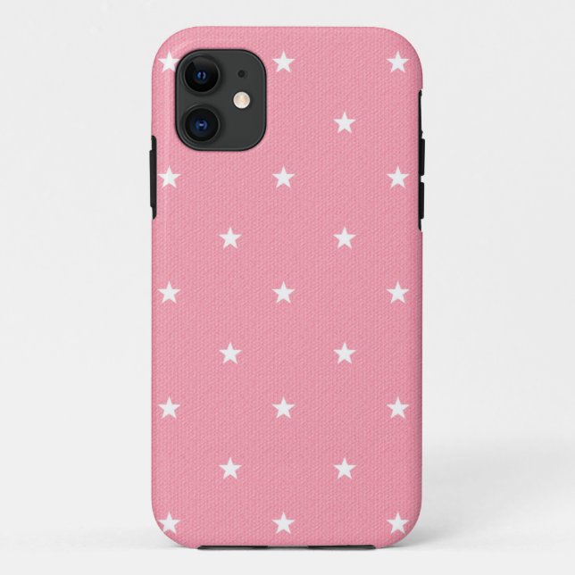 iPhone Case in Pink und White Star (Rückseite)