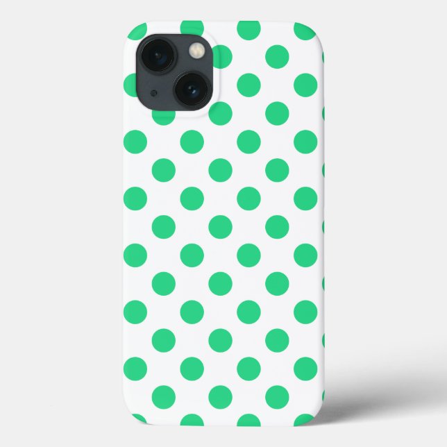 iPhone Case-Mate iPhone mit grünen und weißen Polk Hülle (Rückseite)