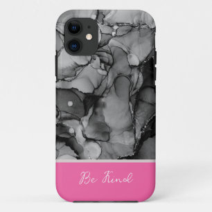 iPhone Case mit abstraktem schwarzem Marmor