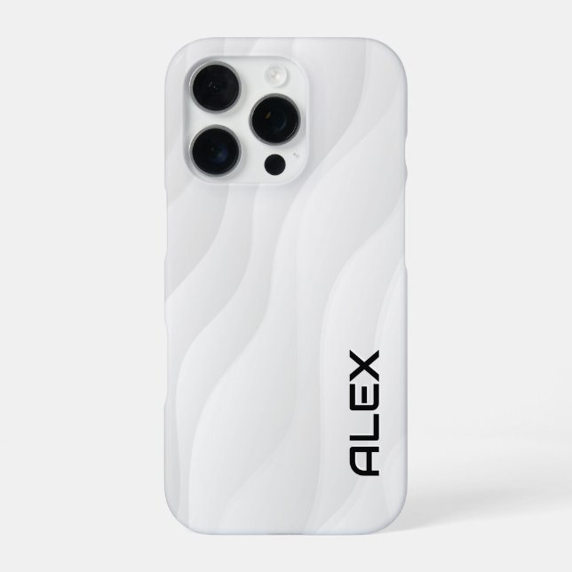 iPhone Case mit dem Blenden von White Wave Hülle (Rückseite)