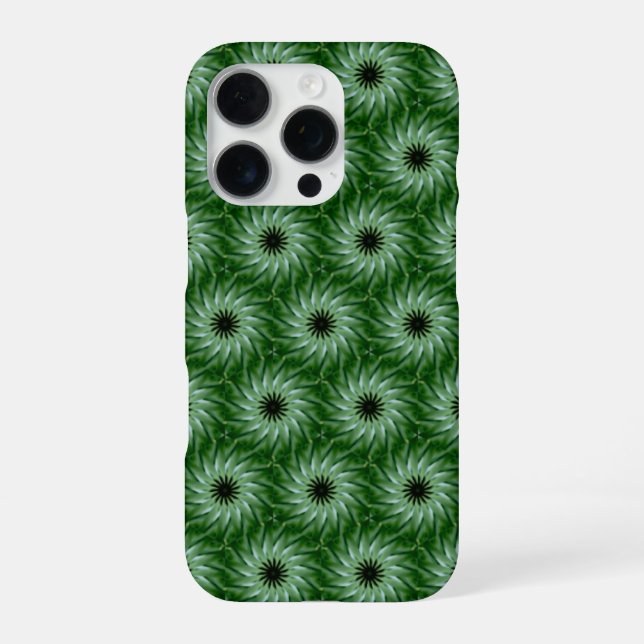 iPhone Case mit einzigartigem Muster der grünen Bl Hülle (Rückseite)