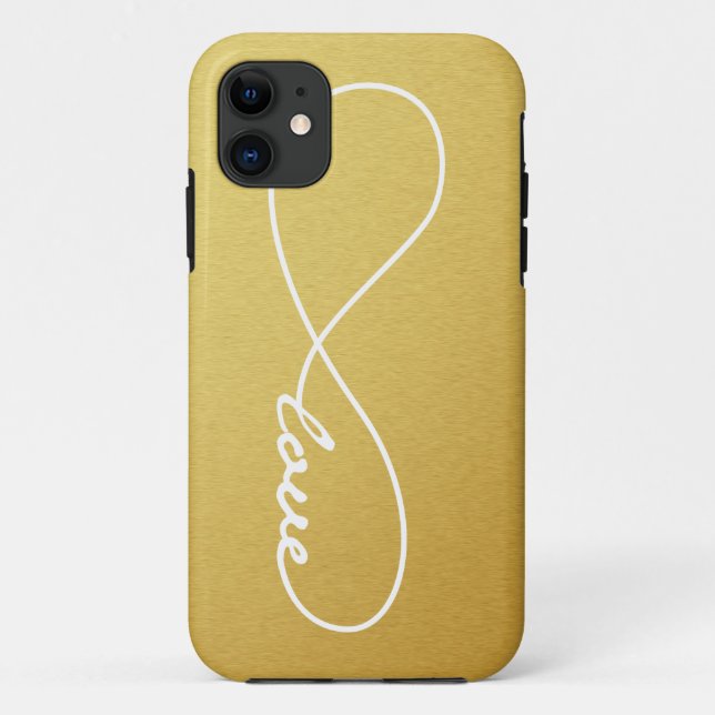 iPhone Case mit Gold und Weiß-Liebe (Rückseite)