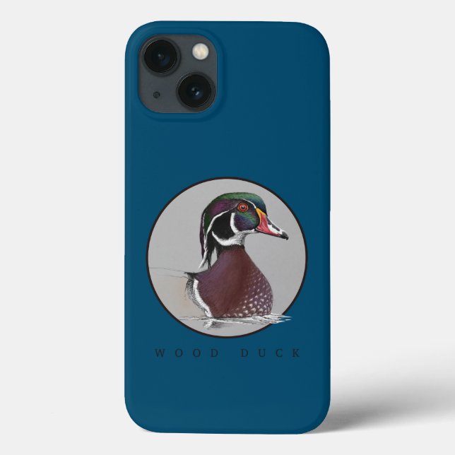 iPhone Case mit Holzduck (Rückseite)