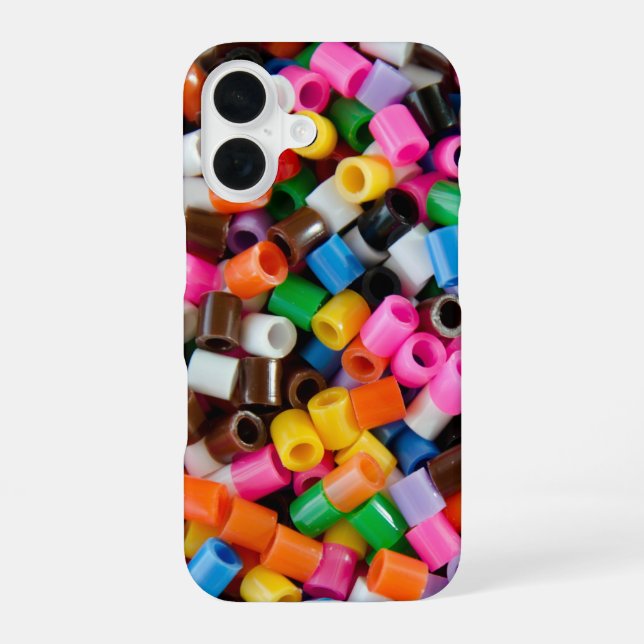iPhone Case mit mehrfarbigen Beads 16 Hülle (Rückseite)