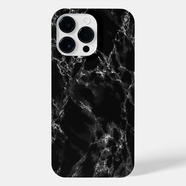 iPhone Case mit schwarzem Marmor Hülle (Rückseite)