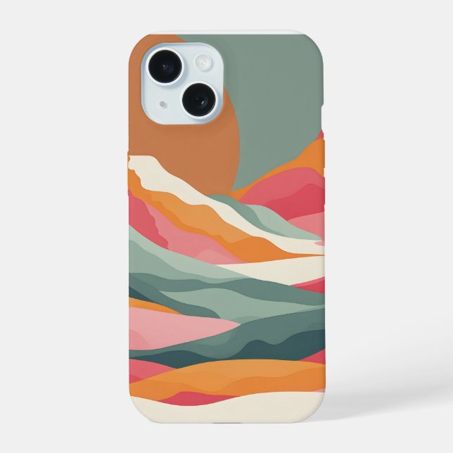 iPhone Case Mountain Scape für iPhone 15 Hülle (Rückseite)