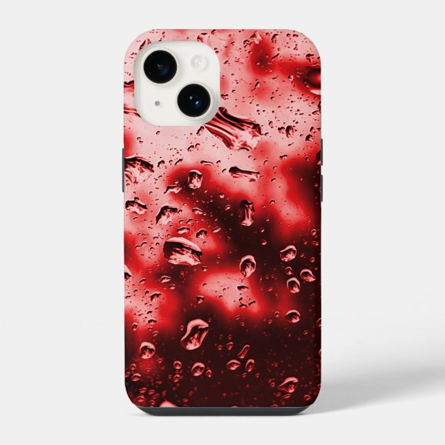 iPhone Case - Original Raindrop Art - Rot iPhone Hülle (Rückseite)