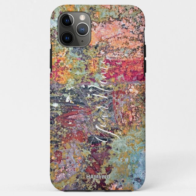 iPhone Case Paint Spritzer Look peach HAMbWG (Rückseite)