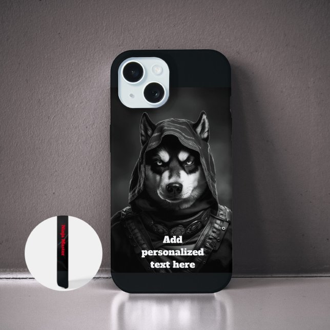 IPhone Case Personalisiert Black | Ninja Husky iPhone 15 Hülle (Von Creator hochgeladen)