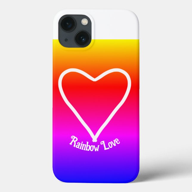 iPhone Case Rainbow Liebe farbenfroh (Rückseite)