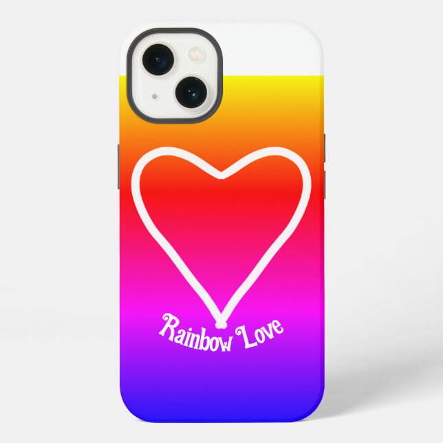 iPhone Case Rainbow Liebe farbenfroh Hülle (Rückseite)