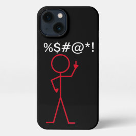 iPhone Case - Rotes Strichmännchen "Eff You" iPhone 13 Hülle