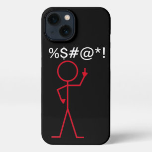iPhone Case - Rotes Strichmännchen "Eff You" iPhone 13 Hülle