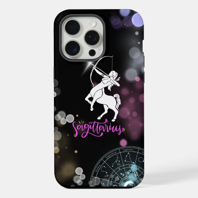 iPhone Case, schwarzer Schütze Hülle (Rückseite)